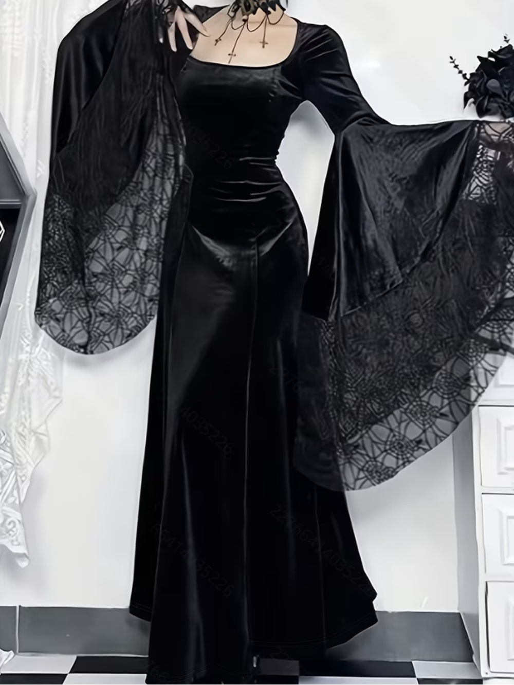 Wealth-Attracting Yanxuan Women'S Fashion Halloween Gothic Dark Spider Web